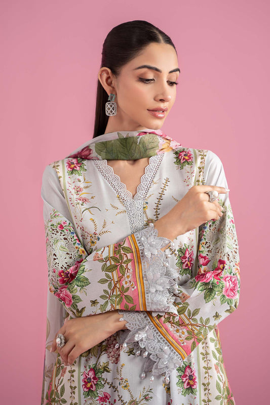 3 Piece Embroidered Lawn Suit | MPS-2605-B