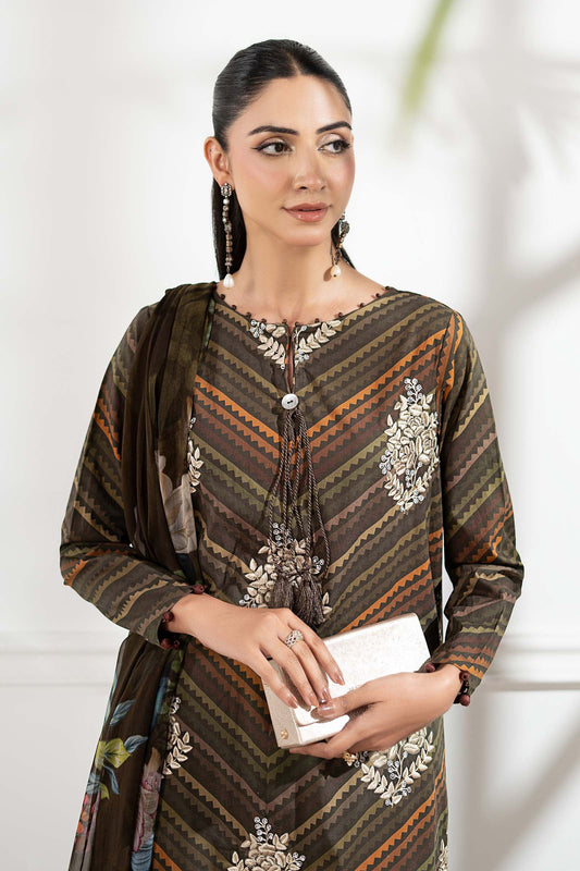 3 Piece Embroidered Cambric Suit