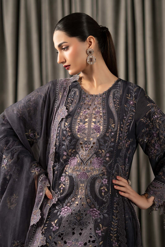 3 Piece Embroidered Velvet Suit