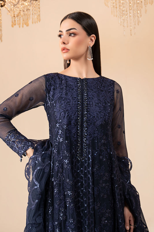 3 Piece Embroidered Chiffon Suit