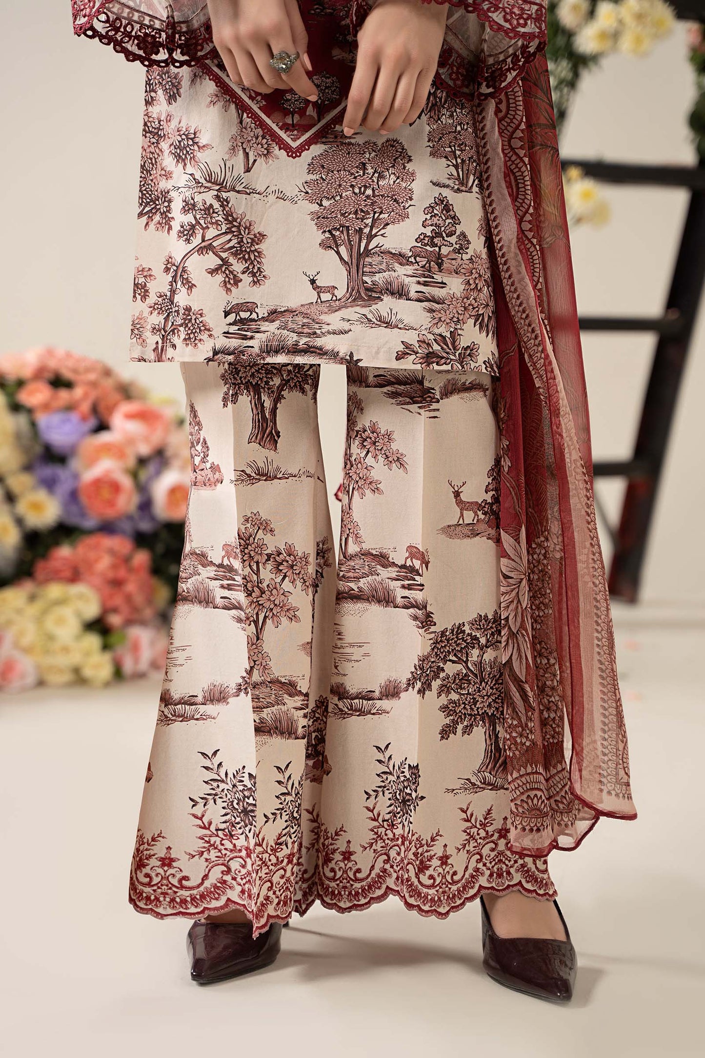 3 Piece Embroidered Lawn Suit | MPS-2608-A