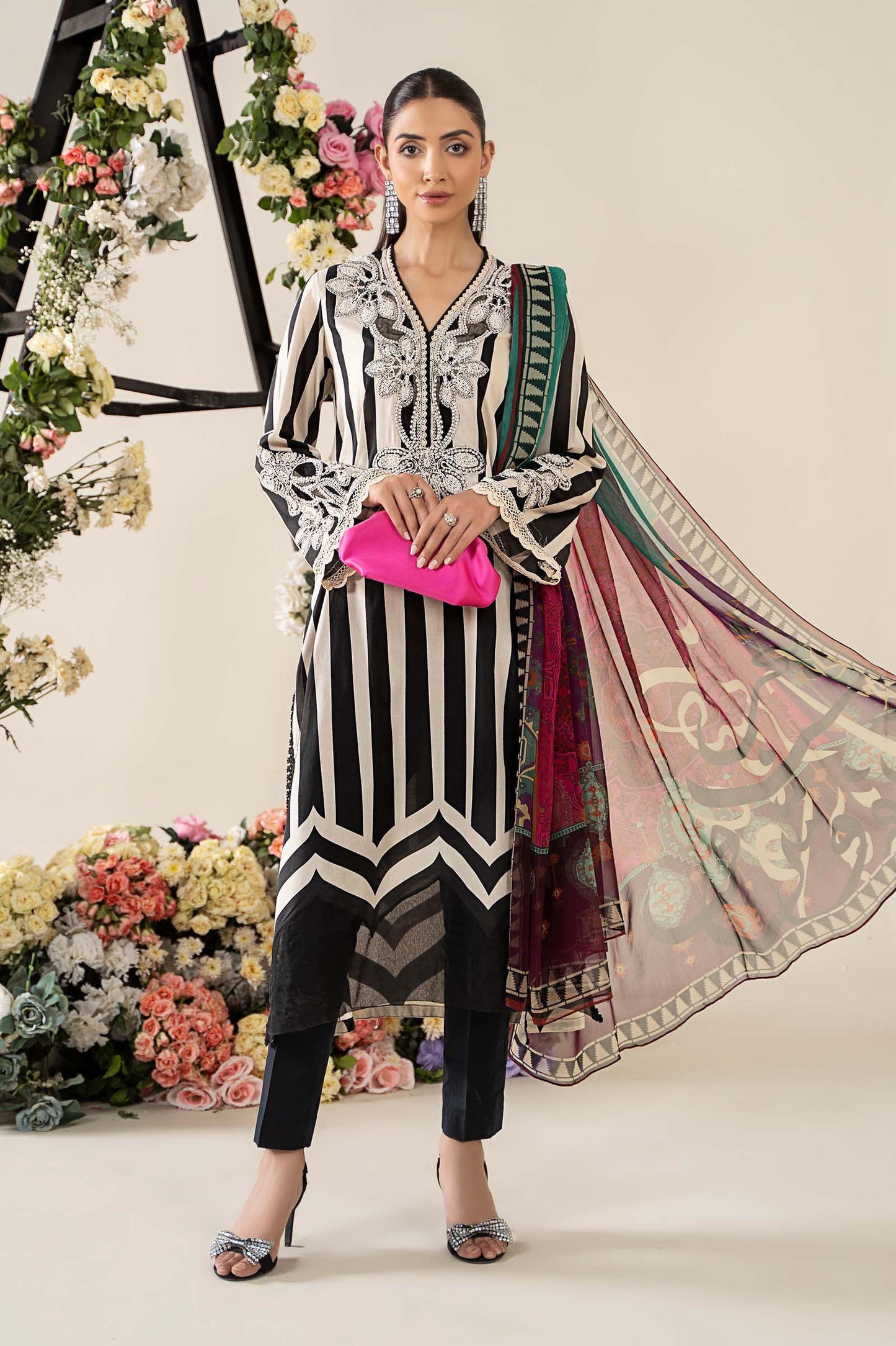 3 Piece Embroidered Lawn Suit | MPS-2609-B