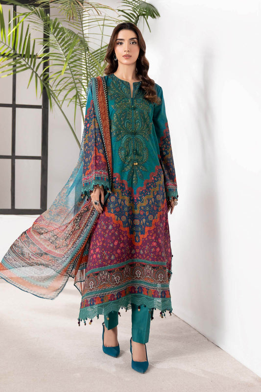 3 Piece Embroidered Cambric Suit