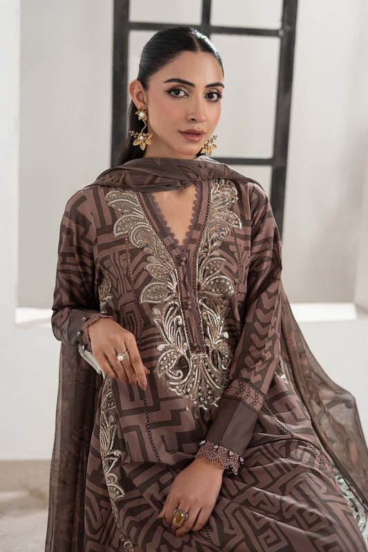 3 Piece Embroidered Cambric Suit