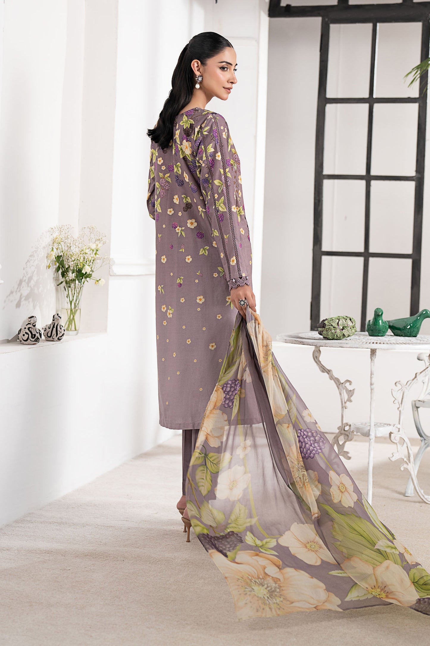 3 Piece Embroidered Cambric Suit