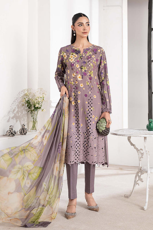 3 Piece Embroidered Cambric Suit