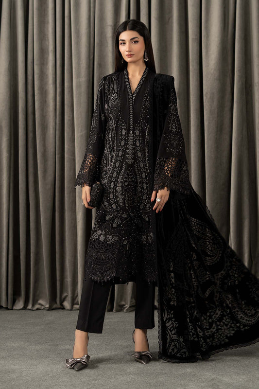 3 Piece Embroidered Linen Suit