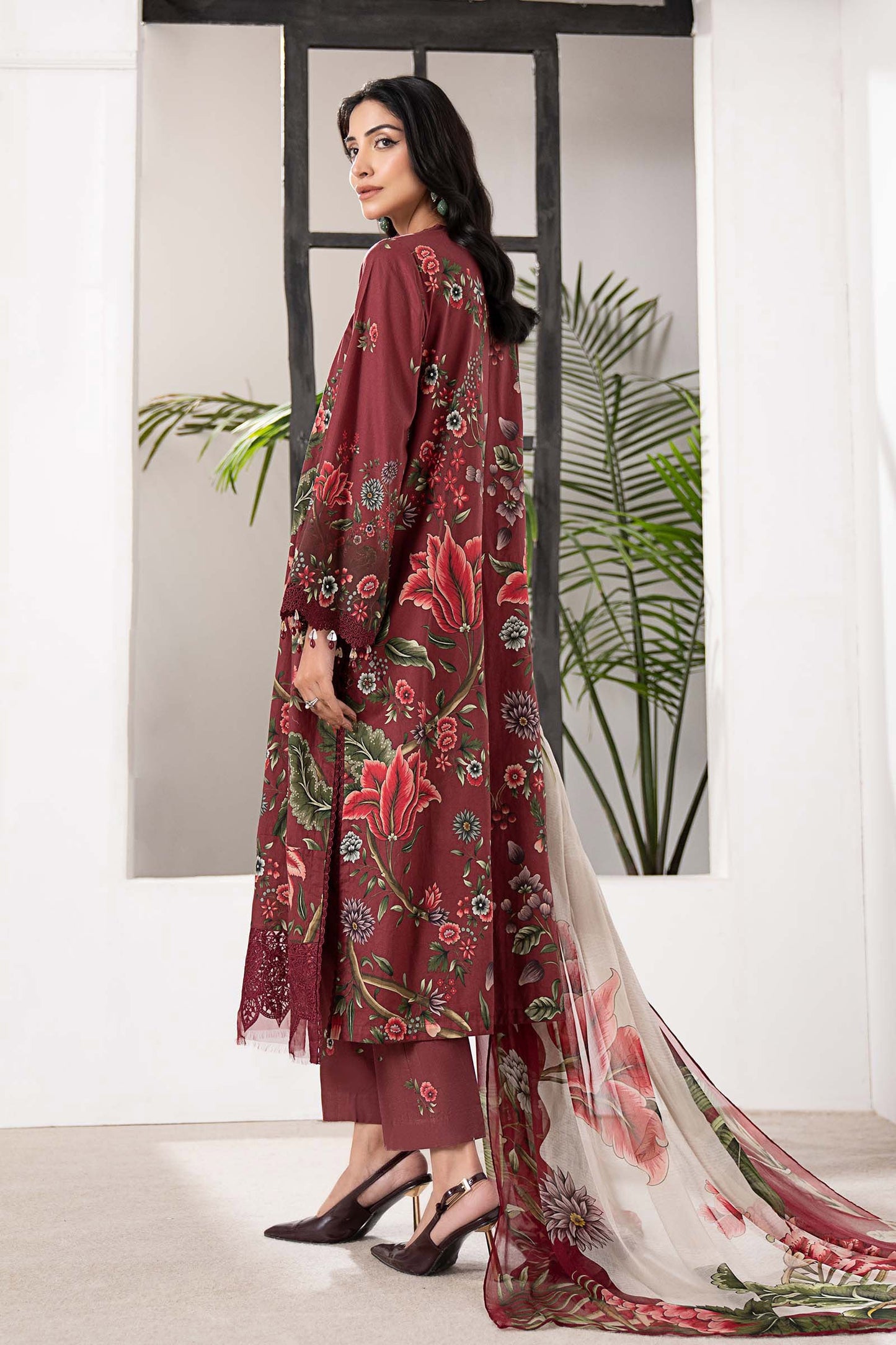3 Piece Embroidered Cambric Suit