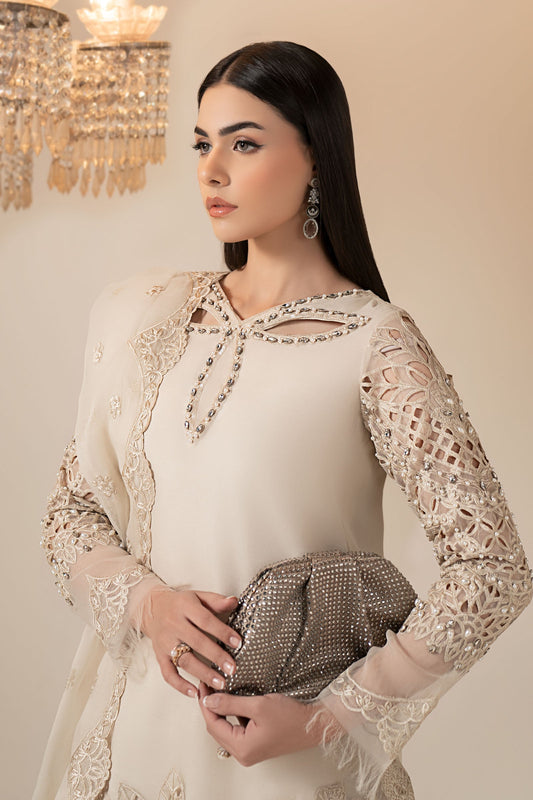 3 Piece Embroidered Organza Suit