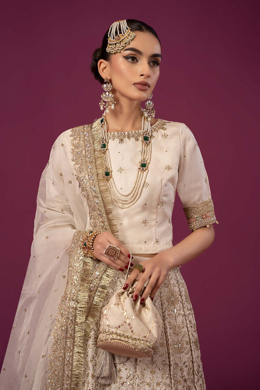 3 Piece Embroidered Raw Silk Suit