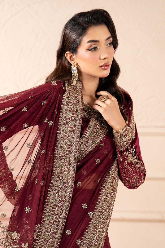 Embroidered Net Saree
