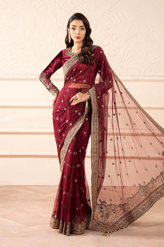 Embroidered Net Saree