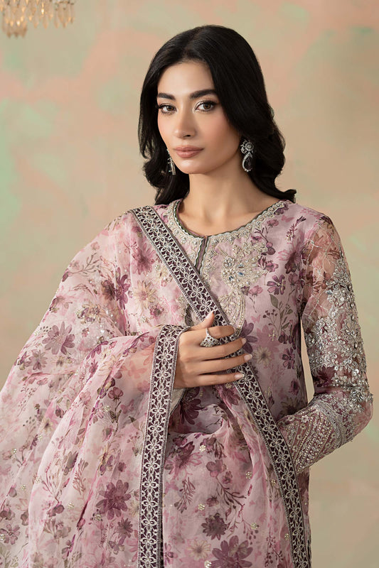 3 Piece Embroidered Organza Suit